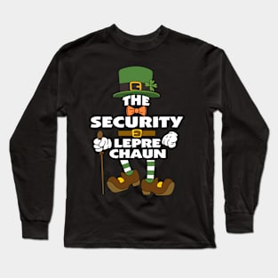 The Security Leprechaun St Patrick's Day Celebration Matching Outfits Group Attire Long Sleeve T-Shirt